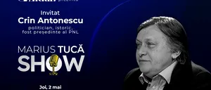 Marius Tucă Show începe joi, 2 mai, de la ora 20.00, live pe gândul.ro. Invitat: Crin Antonescu