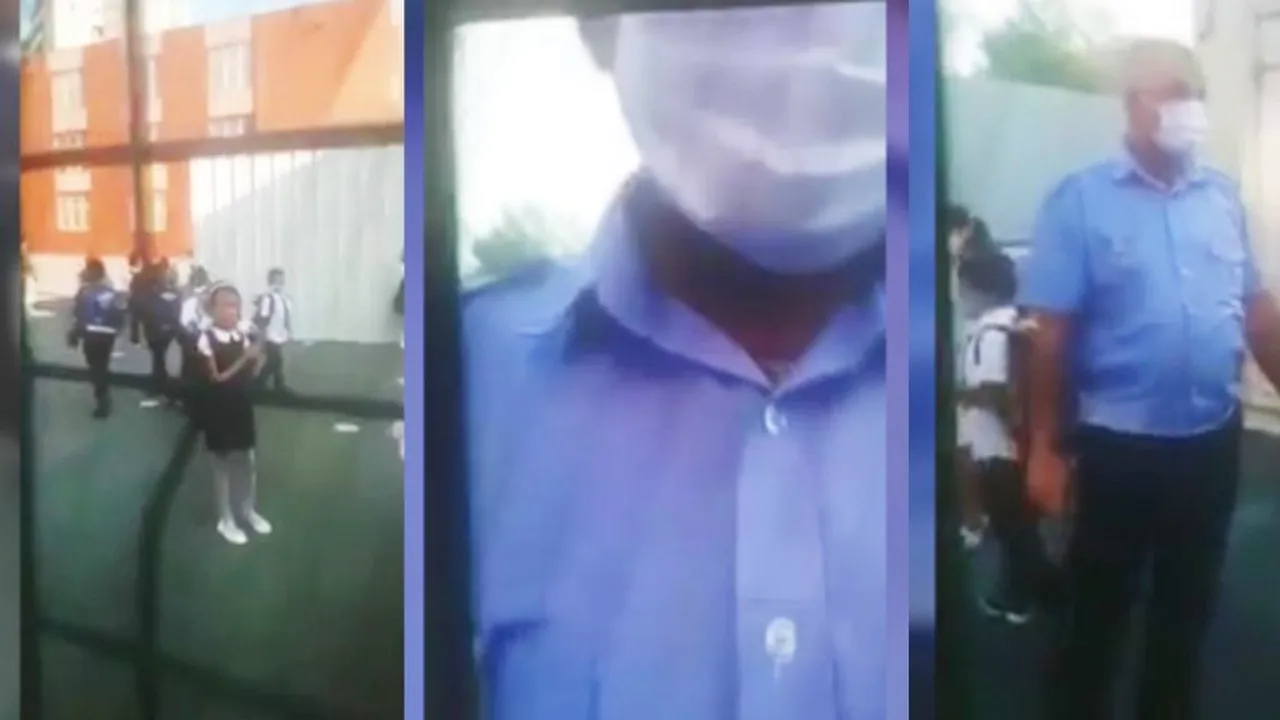 Protest filmat, la o școală din sectorul 6. Un tată a refuzat să-i pună fetiței sale masca de protecţie. „Copilul meu este liber” (VIDEO)