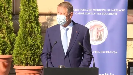 Klaus Iohannis, la început de an universitar: „Sunt convins că voi, medicii de mâine, veți face ca sistemul nostru de sănătate să fie tot mai aproape de nevoile pacienților”