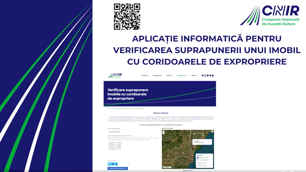 CNIR și-a îmbunătățit aplicația pentru verificarea imobilelor de pe traseul proiectelor de infrastructură rutieră