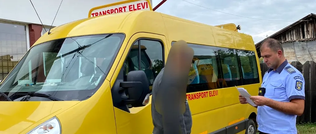 Șoferul unui microbuz școlar din Argeș, prins băut la volan. Bărbatul transporta patru elevi și un cadru didactic, când a fost oprit de polițiști