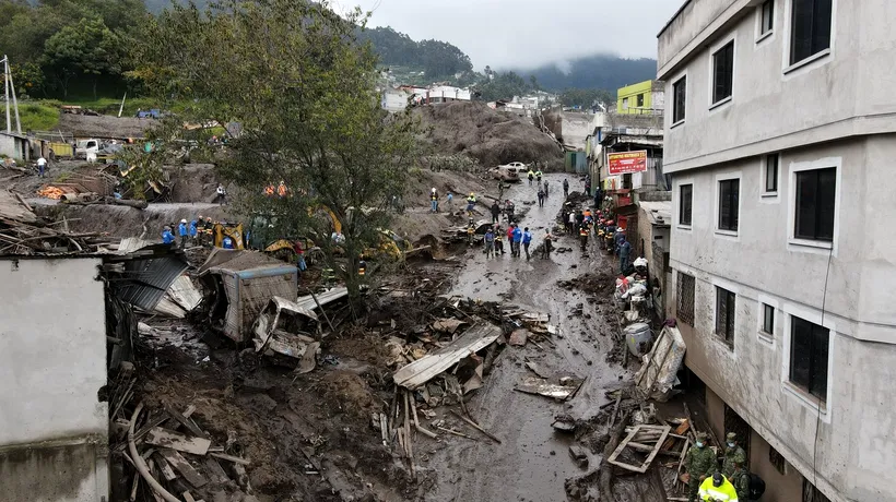 Alunecări de teren în Ecuador. Cel puțin 11 persoane au murit, iar peste 30 au fost rănite