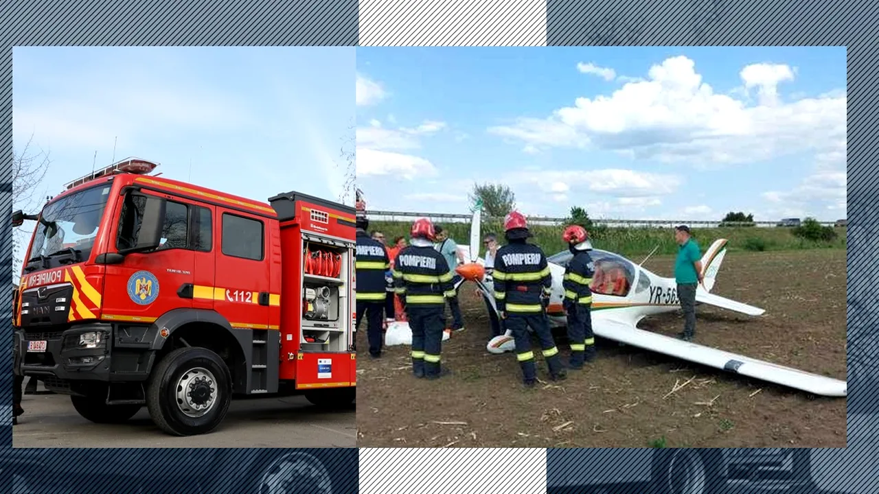 Un avion utilitar a aterizat în brazdă în Suceava. Nu au fost victime