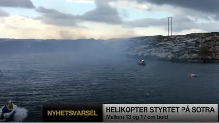 Elicopter cu 13 oameni, prăbușit în Norvegia. Niciun supraviețuitor