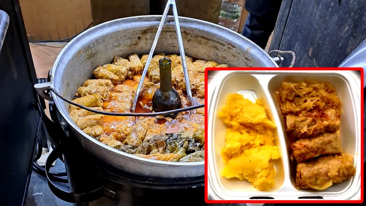 Cu cât se vinde o porție de sarmale la Târgul de Crăciun din Drumul Taberei. Bucureștenii au crezut că nu văd bine