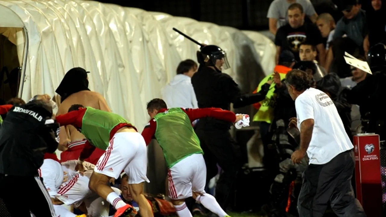 Decizie dură a UEFA după VIOLENȚELE de la meciul Serbia - Albania
