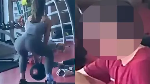 Un bărbat a fost surprins în timp ce „se atingea la sală, cu telefonul ațintit asupra unei femei care ridica greutăți - VIDEO