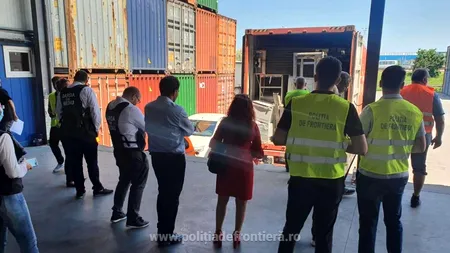 Un container cu 9 tone de deşeuri din Marea Britanie, descoperit în Portul Constanţa - VIDEO