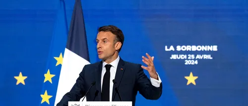 Macron avertizează că ”EUROPA poate muri” /Președintele Franței cere consolidarea autonomiei, acuzând <i class='ep-highlight'>SUA</i> că se concentrează pe contracararea Chinei