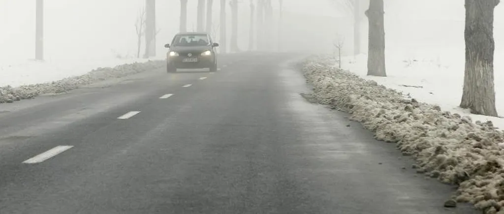 METEO. Cod galben de ceață în 19 județe. Trafic în condiții de ceață densă pe mai multe drumuri județene 