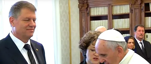 Papa Francisc, primit de Klaus Iohannis la Palatul Cotroceni, în data de 31 mai