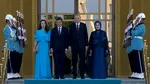 Primele imagini cu Nicușor Dan și Mirabela Grădinaru la momentul primirii la dineul oficial organizat de președintele Turciei Recep Erdogan și prima-doamnă Emine Erdogan