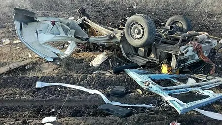 Patru morți în estul Ucrainei, după ce un minibuz lovește o mină 