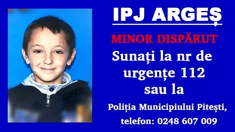 Un băiat de 12 ani a dispărut de acasă, în județul Argeș. Poliția a oferit semnalmentele copilului și face apel la populație pentru a fi găsit
