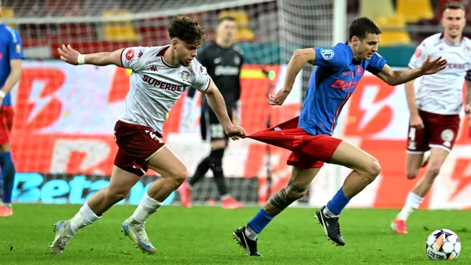 FCSB – Rapid, meci NEBUN cu 6 goluri în Superliga! Roș-albaștrii rămân neînvinși de 15 etape