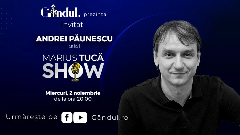 Marius Tucă Show începe miercuri, 2 noiembrie, de la ora 20.00, live pe gândul.ro