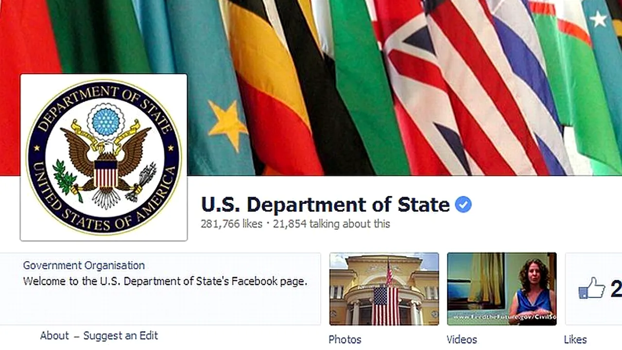 Departamentul de Stat al SUA a cheltuit 630.000 de dolari în doi ani pe 'like'-uri pe Facebook