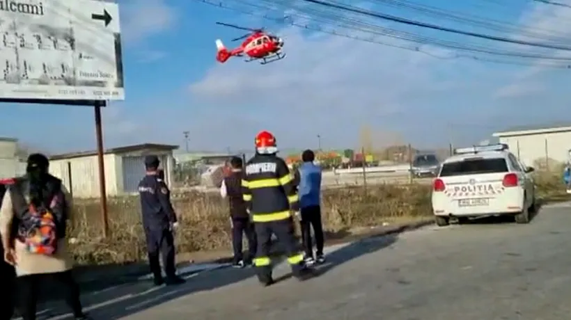 Accident grav în Dâmbovița. A fost solicitat elicopterul SMURD