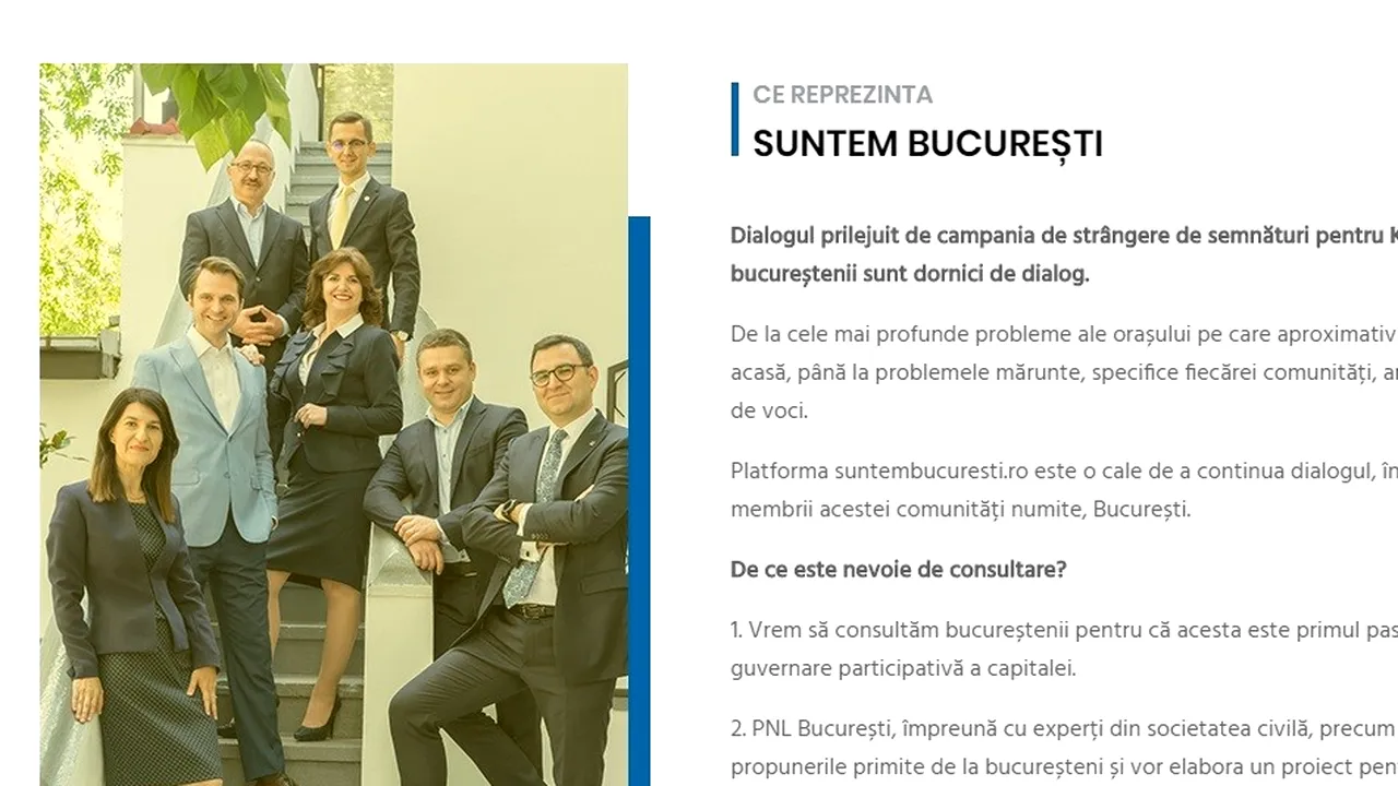 Platformă de consultare publică pentru bucureșteni, poriect inițiat de PNL București a lansat o 