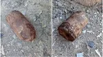 Proiectil din Al Doilea Război Mondial, descoperit de un grup de muncitori, în Miercurea-Ciuc
