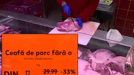 UPDATE - Greu cu matematica la Kaufland! Câți lei costă 1 kg de ceafă de porc, la reducere cu 23%. Reacția Asociației pentru Protecția Consumatorilor