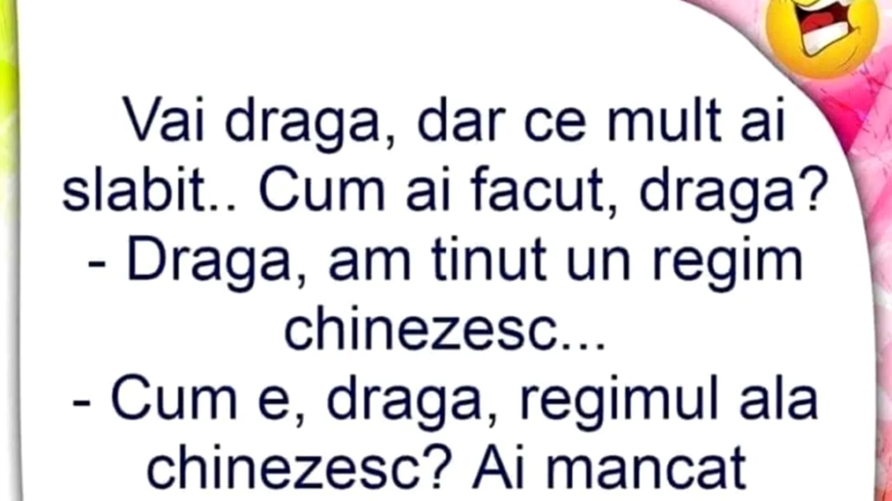 Bancul de vineri | Ce este dieta chinezească