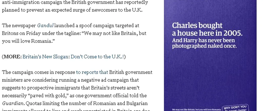 Campania Why don''t you come over? a ajuns în TIME: „Este o campanie pozitivă, foarte mulți români s-au alăturat
