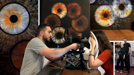 Doi IT-iști și-au investit toate economiile într-o AFACERE inedită: fotografiază irisuri. ”La început, am făcut teste pe ochii mei, care sunt verzi”