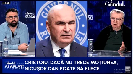 Va supraviețui politic Bolojan după moțiunea de cenzură? Cristoiu: Asta este adevărata bătălie/Nicușor Dan nu stăpâneșțe tot sistemul
