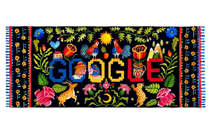DOODLE GOOGLE de Ziua României. Cum aniversează Google 1 decembrie 