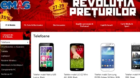 REDUCERI EMAG. EMAG oferă REDUCERI mari de ''Revoluția prețurilor''