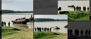 INCIDENT la exercițiul NATO din România: O blindată Piranha 3 s-a scufundat în timp ce militarii încercau să traverseze Brațul Borcea