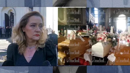 VIDEO | Primarul din Câmpulung Muscel, Elena Lasconi, la înmormântarea familiei Ogrezeanu: ”Eu sper să nu trăiesc să-mi îngrop copilul”