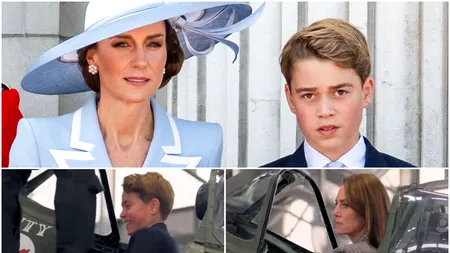 Prințul George, vizită specială la o bază RAF alături de Prințesa de Wales