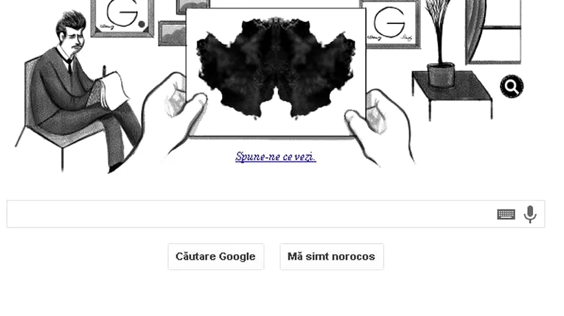 HERMANN RORSCHACH, omagiat astăzi de Google printr-un Doodle. Cum a fost inventat testul RORSCHACH