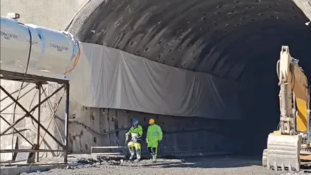 Cum arată lucrările la tunelul Autostrăzii Sibiu-Pitești. Imagini în premieră