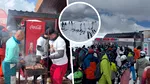 1 Mai pe schiuri la Sinaia. Pârtiile din golul alpin sunt arhipline. Nu lipsesc nici micii. Cât costă o porție în vârf de munte