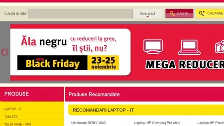 BLACK FRIDAY 2012. Reduceri masive la ALTEX în VINEREA NEAGRĂ 2012