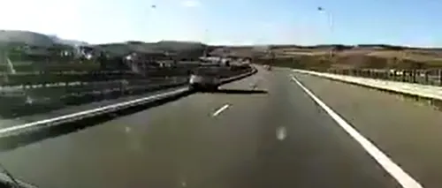 Un șofer a fost filmat în timp ce mergea pe contrasens pe Autostrada Transilvania