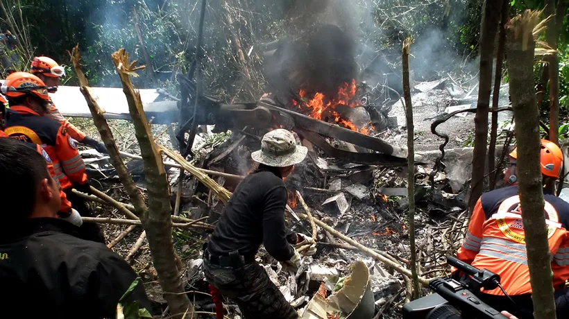 Nouă comandanți militari au murit după prăbușirea unui elicopter în Thailanda