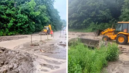 DN 10, este total blocat în județul Buzău. Nu este posibil de estimat când va putea fi reluat traficul