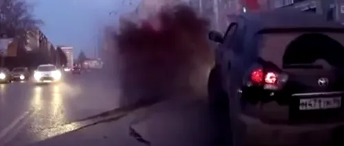 VIDEO. Surpriza unui șofer care a vrut să treacă pe roșu