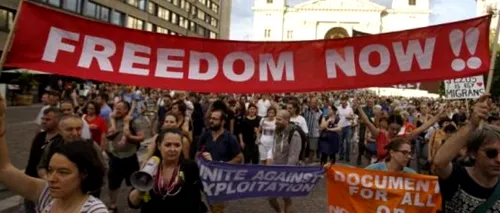 Sute de persoane au manifestat la Budapesta împotriva zidului antiimigrație de la granița cu Serbia