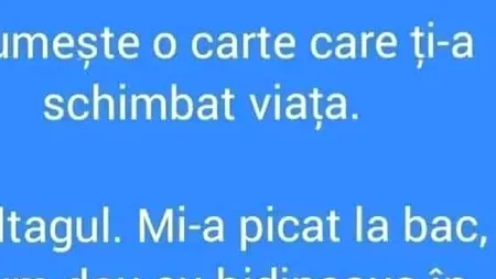 BANCUL ZILEI. Care este cartea care ți-a schimbat viața?
