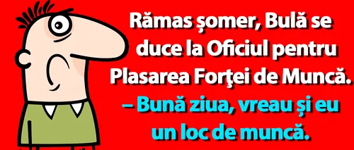 BANC | Bulă se duce la Oficiul pentru Plasarea Forţei de Muncă