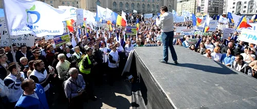 Miting PMP anti-acciza lui Ponta. Aproape 5.000 de oameni, în marș prin centrul Capitalei