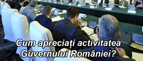 SONDAJ. Cum apreciați activitatea Guvernului României?