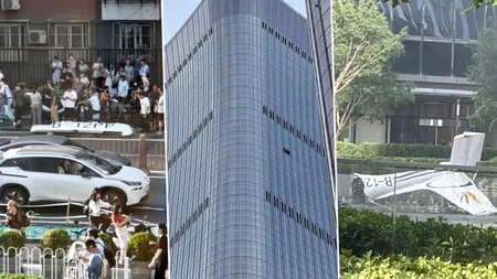 Un avion de mici dimensiuni s-a izbit de un zgârie-nori cu 109 etaje din Beijing