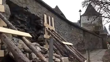 Zidul Cetății Sighișoara s-a surpat: restaurarea completă, un PROCES de lungă durată