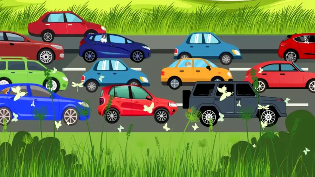 Test de inteligență VIRAL! Doar geniile reușesc să găsească cei cinci câini ascunși printre mașini în doar 20 de secunde!